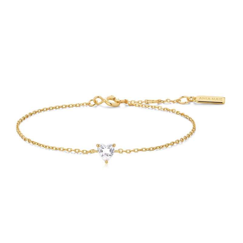 Main Image 1 of Ania Haie Starlit Drops Gold Sparkle Heart Bracelet