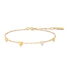 Thumbnail Image 1 of Ania Haie Starlit Drops Gold Pavé Puffed Heart Station Bracelet