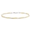 Thumbnail Image 1 of Sterling Silver & Yellow Gold Plated Two Tone Twist Bracelet