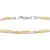 Thumbnail Image 2 of Sterling Silver & Yellow Gold Plated Two Tone Twist Bracelet