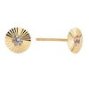 Thumbnail Image 1 of 9ct Yellow Gold Cubic Zirconia Concertina Round Stud Earrings