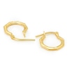 Thumbnail Image 2 of 9ct Yellow Sterling Silver & 9ct Gold Bonded Octagonal Hoop Earrings