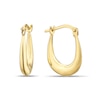Thumbnail Image 1 of Sterling Silver & 9ct Gold Bonded Disco Hoop Earrings