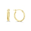Thumbnail Image 1 of Sterling Silver & 9ct Yellow Gold Bonded Textured Hoop Earrings