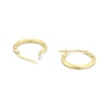Thumbnail Image 2 of Sterling Silver & 9ct Yellow Gold Bonded Textured Hoop Earrings