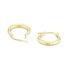 Thumbnail Image 2 of Sterling Silver & 9ct Yellow Gold Bonded Twist Hoop Earrings