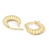 Thumbnail Image 2 of Sterling Silver & 9ct Gold Bonded Rope Pattern Hoop Earrings