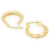 Thumbnail Image 2 of Sterling Silver & 9ct Gold Bonded Scallop Hoop Earrings