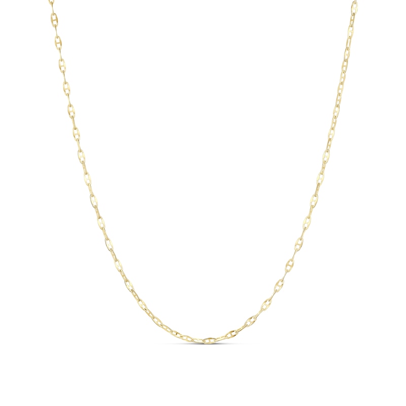 Main Image 1 of 9ct Yellow Gold Flat Rambo Chain Necklace 18"