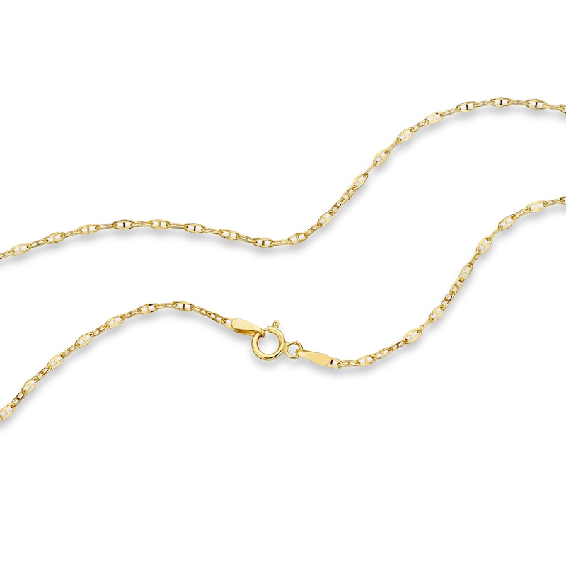 Main Image 3 of 9ct Yellow Gold Flat Rambo Chain Necklace 18"