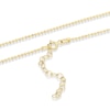 Thumbnail Image 3 of Sterling Silver Yellow Gold Plated Diamond Cut Ball Chain Necklace 18 + 2"