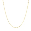 Thumbnail Image 1 of Sterling Silver Yellow Gold Plated Flat Mirror Link Chain Necklace 18"