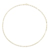 Thumbnail Image 2 of Sterling Silver Yellow Gold Plated Flat Mirror Link Chain Necklace 18"