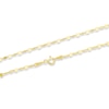 Thumbnail Image 3 of Sterling Silver Yellow Gold Plated Flat Mirror Link Chain Necklace 18"