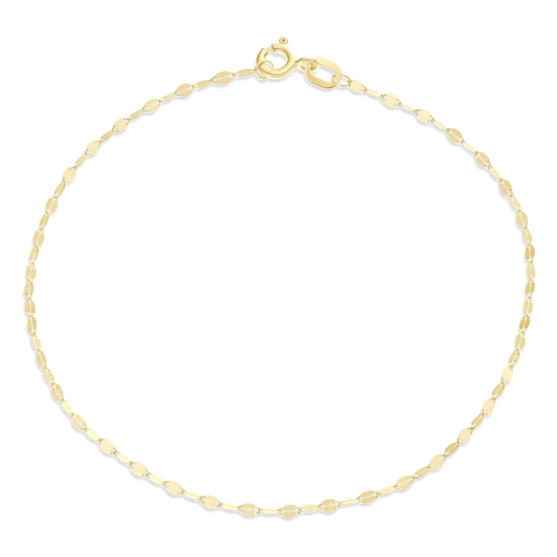 Main Image 1 of 9ct Yellow Gold Sparkle Forzantina Chain Bracelet 7.5"