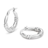 Thumbnail Image 1 of Sterling Silver Polish & Rope Twist Hoop Earrings