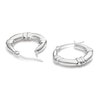 Thumbnail Image 2 of Sterling Silver Polish & Rope Twist Hoop Earrings