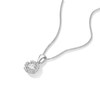 Thumbnail Image 2 of Sterling Silver Cubic Zirconia Flower Pendant on Curb Chain 18"