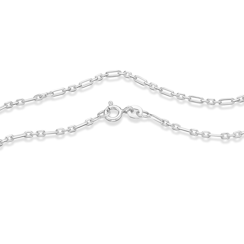 Main Image 3 of Sterling Silver Diamond Cut Figaro Chain Necklace 16"