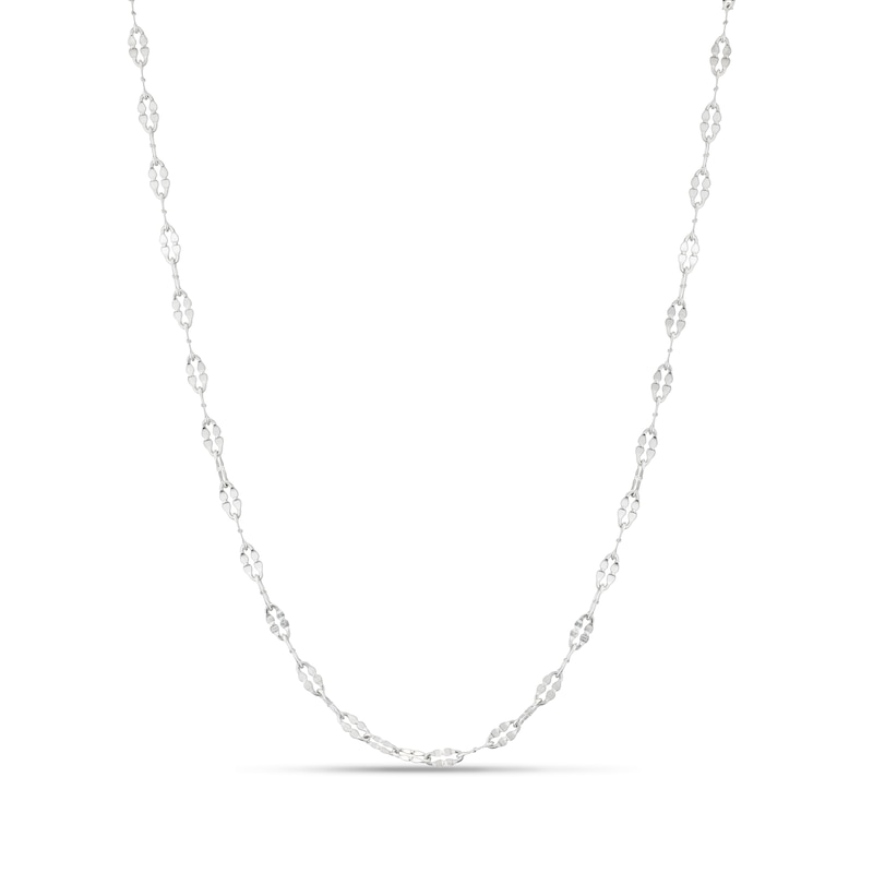Main Image 1 of Sterling Silver Diamond Cut Forzantina Chain Necklace 16"