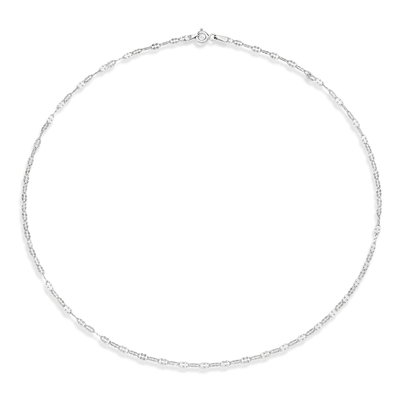 Main Image 2 of Sterling Silver Diamond Cut Forzantina Chain Necklace 16"