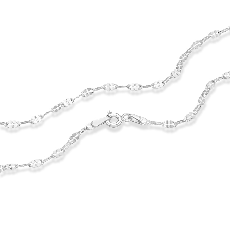 Main Image 3 of Sterling Silver Diamond Cut Forzantina Chain Necklace 16"