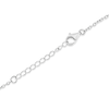 Thumbnail Image 3 of Sterling Silver Synthetic Blue Spinel Heart & White Cubic Zirconia Charm Bracelet 6.3 + 1"