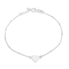 Thumbnail Image 1 of Sterling Silver Heart Ball Station Bracelet Adjustable 7+1.5"