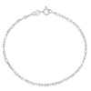 Thumbnail Image 1 of Sterling Silver Diamond Cut Figaro Chain Bracelet 7.5"