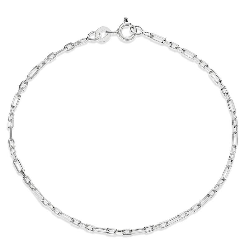 Main Image 1 of Sterling Silver Diamond Cut Figaro Chain Bracelet 7.5"