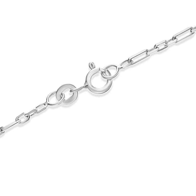 Main Image 3 of Sterling Silver Diamond Cut Figaro Chain Bracelet 7.5"