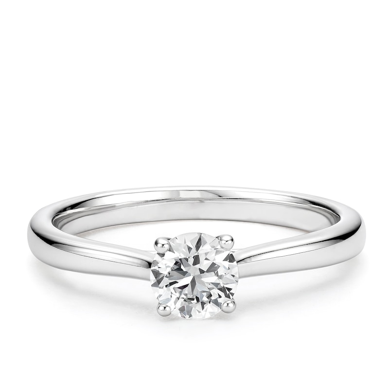 Main Image 1 of Sterling Silver 0.50ct Lab-Grown Diamond Solitaire Ring Gift With Purchase