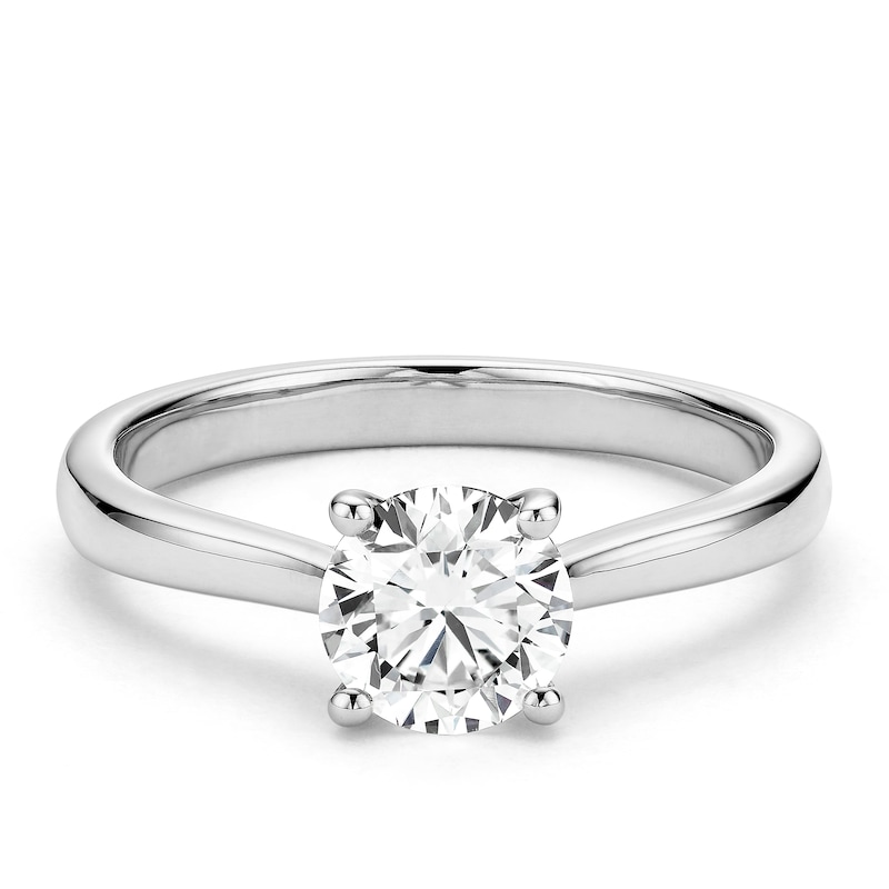 Main Image 1 of Sterling Silver 1ct Lab-Grown Diamond Solitaire Ring Gift With Purchase