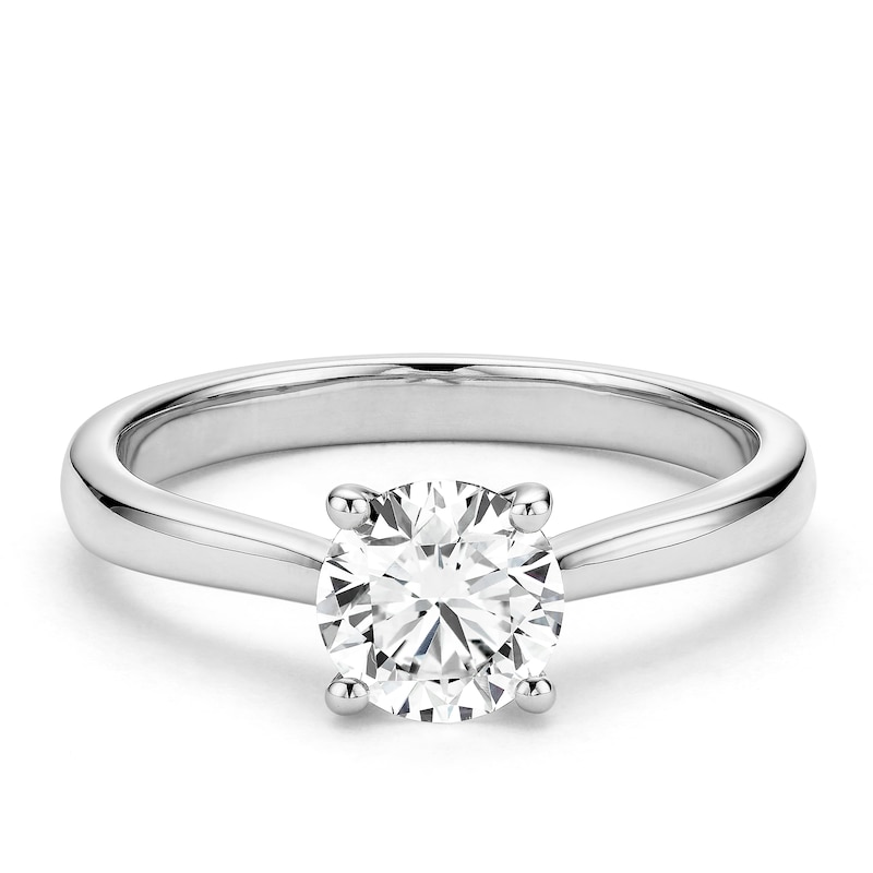 Main Image 1 of Sterling Silver 1ct Lab-Grown Diamond Solitaire Ring