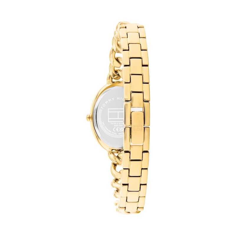 Main Image 3 of Tommy Hilfiger Demi Oval Women's Green Dial & Gold IP Stainless Steel Bracelet Watch