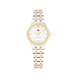 Tommy Hilfiger Women's Silver White Dial & Two-Tone Stainless Steel Bracelet Watch