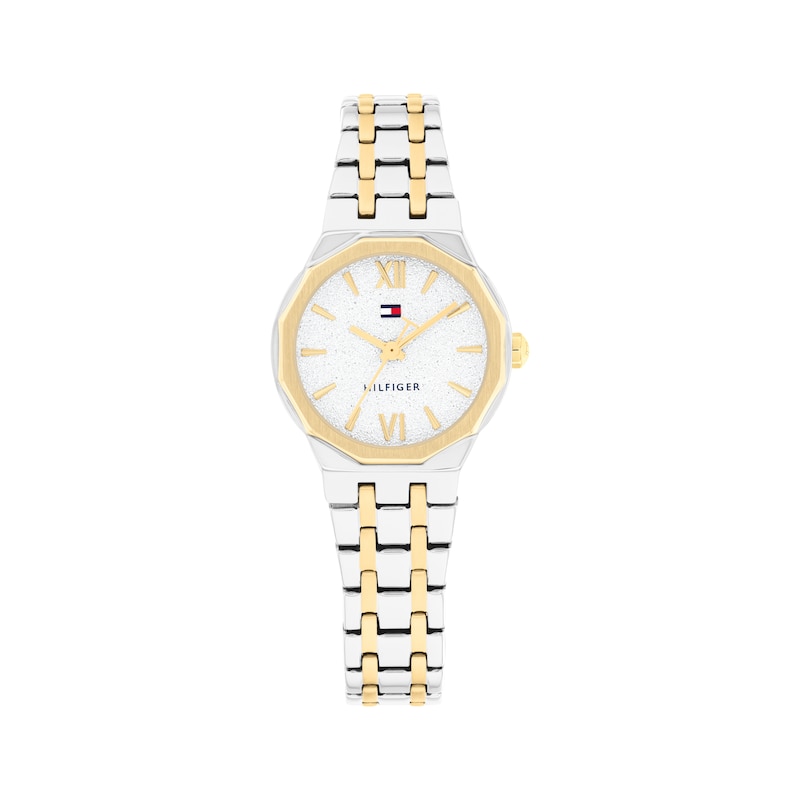 Main Image 1 of Tommy Hilfiger Women's Silver White Dial & Two-Tone Stainless Steel Bracelet Watch
