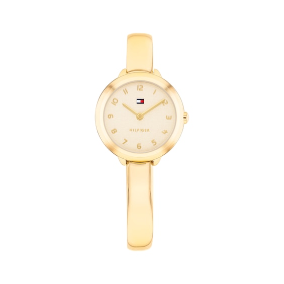 Tommy Hilfiger Womens Gold Plated Bangle Watch - Image 5