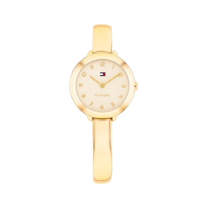 Main Image 1 of Tommy Hilfiger Women's Golden Dial Gold Tone Ion Plated Demi Bangle Bracelet Watch