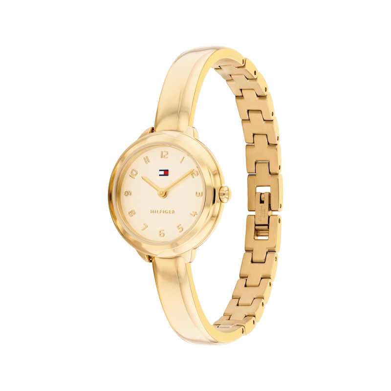 Main Image 2 of Tommy Hilfiger Women's Golden Dial Gold Tone Ion Plated Demi Bangle Bracelet Watch