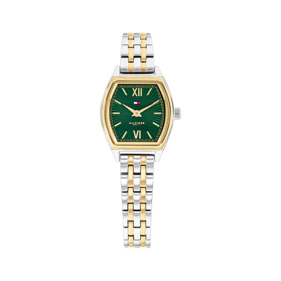 Tommy Hilfiger Women's Green Dial & Two-Tone Stainless Steel Bracelet Watch