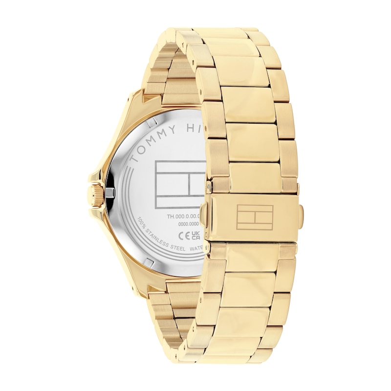 Main Image 3 of Tommy Hilfiger Men's Black Dial Gold Tone Ion Plated Bracelet Watch