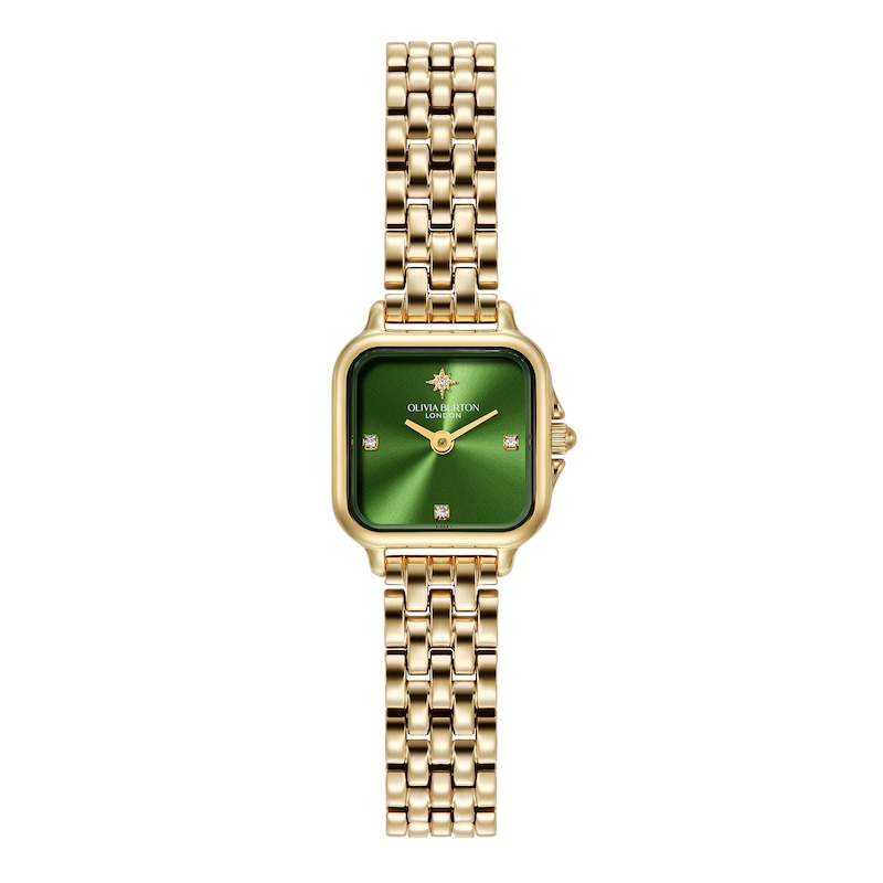 Main Image 1 of Olivia Burton Mini Grosvenor Women's Green Dial & Two-Tone Bracelet Watch