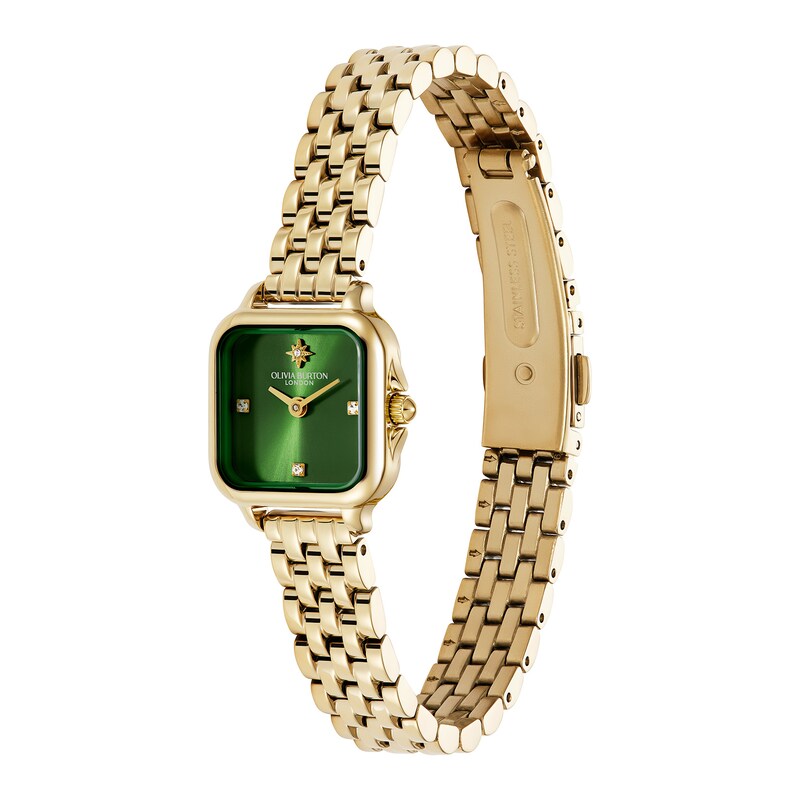 Main Image 2 of Olivia Burton Mini Grosvenor Women's Green Dial & Two-Tone Bracelet Watch