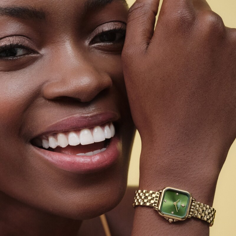 Main Image 3 of Olivia Burton Mini Grosvenor Women's Green Dial & Two-Tone Bracelet Watch