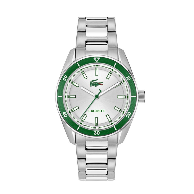 Main Image 1 of Lacoste Men's Boston Silver-Tone Dial Silver-Tone Stainless Steel Bracelet Watch