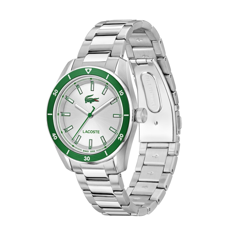 Main Image 2 of Lacoste Men's Boston Silver-Tone Dial Silver-Tone Stainless Steel Bracelet Watch