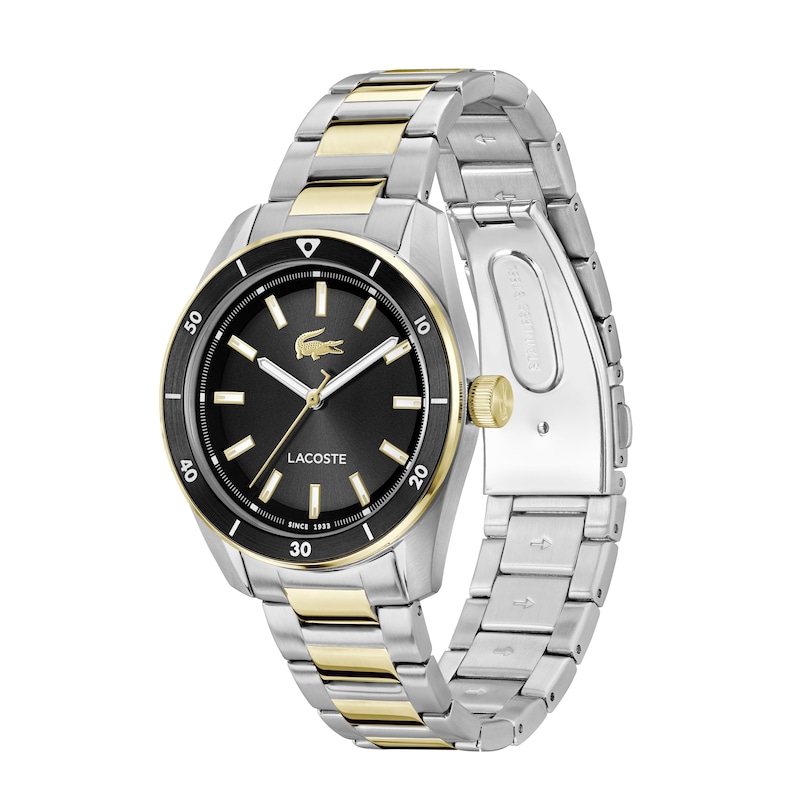 Main Image 2 of Lacoste Men's Boston Black Dial Two-Tone Stainless Steel Bracelet Watch
