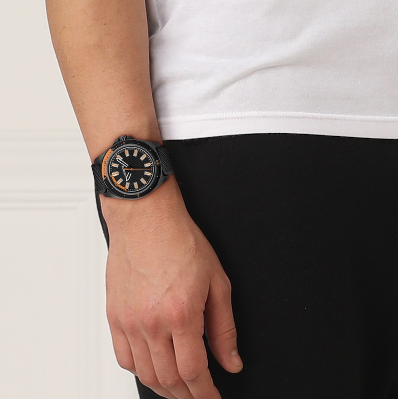 Main Image 4 of Lacoste Men's Capbreton Black Dial Black Silicone Strap Watch