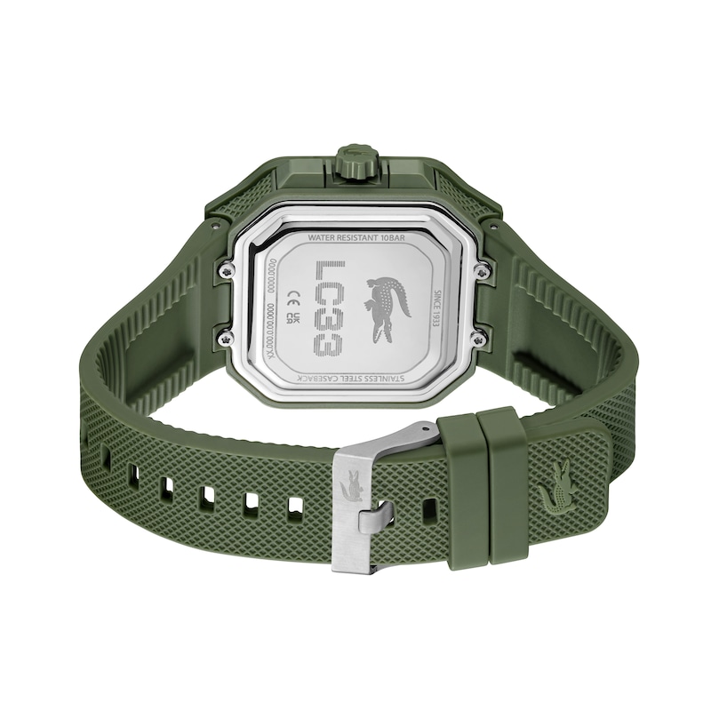 Main Image 3 of Lacoste LC33 Men's Green Octagonal Dial & Green Silicone Strap Watch